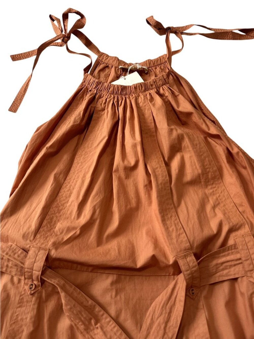 Ulla Johnson Joni Dress Clay Halter Midi Dress Cotton NWT Size 6 - Picture 6 of 14